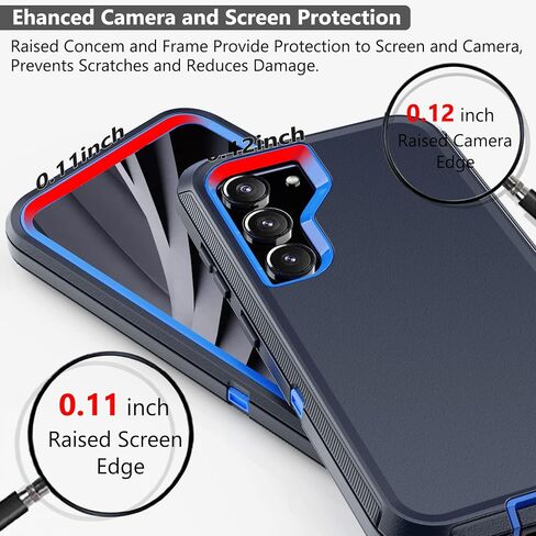 Rugged Phone Case for Samsung Galaxy S23+ Plus 5G, with Belt Clip Holster & Kickstand Heavy Duty Shockproof Protective Full Body Case Cover for Samsung S23 Plus 6.6 inch Phone (Black) in Saudi Arabia