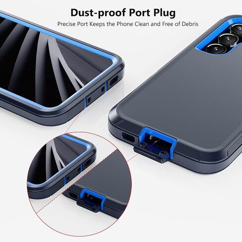 Rugged Phone Case for Samsung Galaxy S23+ Plus 5G, with Belt Clip Holster & Kickstand Heavy Duty Shockproof Protective Full Body Case Cover for Samsung S23 Plus 6.6 inch Phone (Black) in Saudi Arabia