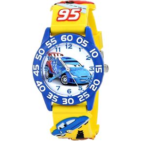 Disney Cars Kids' Plastic Time Teacher Analog Quartz 3D Strap Watch
