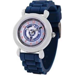 Star Wars The Mandalorian Kids' Plastic Time Teacher Analog Quartz Silicone Strap Watch