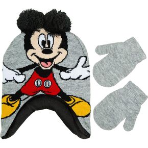 Disney Mickey Mouse Baby and Toddler Boys Hat and Mitten Cold Weather Set