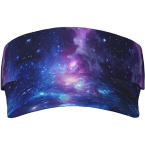 Galaxy Star Sun Visor Hat Men Women Summer Beach Cap Galaxy Sport Visors for Running, Jogging, Cycling, Fishing