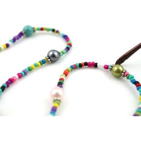 Eyeglass Chains for Women Beaded Reading Glasses Cords Sunglasses Holder String Holder Strap Lanyards Eyewear Retainer (Shell)