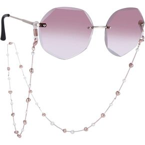 TEAMER Pearl Beaded Eyeglass Chain Sunglass Strap Eyeglass Holder Reading Retainer Strap for Women