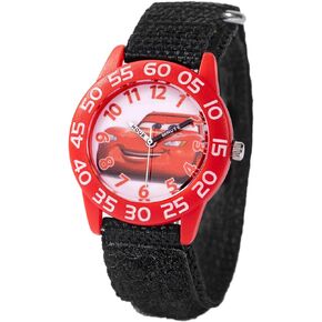 Disney Pixar Cars 3 Kids' Plastic Time Teacher Analog Quartz Nylon Strap Watch