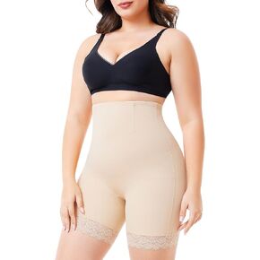 Nebility Plus Size Shapewear Tummy Control Underwear Butt Lifting Panties Hi-Waist Trainer Body Shaper Short Thigh Slimmer in Kuwait