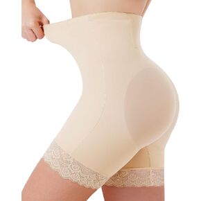 Nebility Plus Size Shapewear Tummy Control Underwear Butt Lifting Panties Hi-Waist Trainer Body Shaper Short Thigh Slimmer