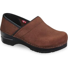 Sanita Pro Textured Oiled Professional Clogs for Men - Arch Support, Durable, Closed-Back Slip-On Shoes