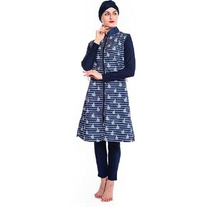 Muslim Swimsuits for Women Full Coverage Islamic Modest Swimsuit Long Sleeve Burkini