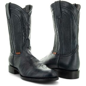 أحذية Soto Boots للرجال من الجلد بمقدمة مستديرة أحذية رعاة البقر H50046 in Kuwait