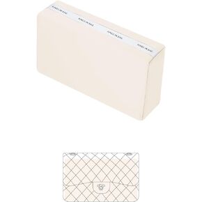 Purse Shaper Insert for Luxury Bag Tote Handbag Shaper Pillow for ChanelCF Mini/Small/Medium/Jumbo/Maxi, Soft Silk Surface with Memory Foam Inner without Overfull (Craie, CF Small)