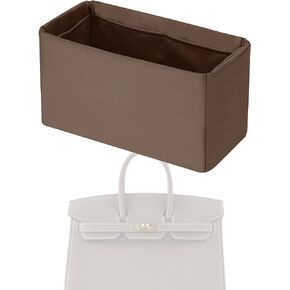 Purse Handbag Silky Organizer Insert Keep Bag Shape Fits Herme Birkin 20/25/30/35/40 bags, Luxury Handbag Tote Lightweight Sturdy(Black,BK 30)