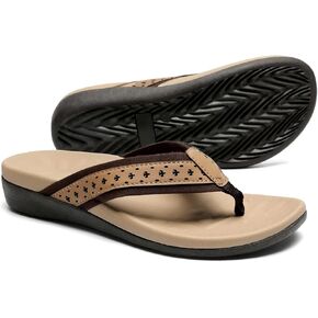 MEGNYA Womens Orthopedic Sandals with Arch Support, Summer Plantar Fasciitis Flip Flops for Flat Feet, Comfortable Cushioned Foam Slippers for Outdoor Beach in Kuwait