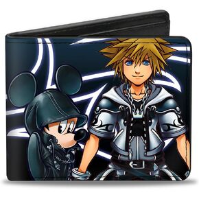Buckle-Down Men's Disney Wallet, Bifold, Kingdom Hearts II Organization 13 Mickey Final Form Sora Pose, Vegan Leather, Multicolor, Standard Size