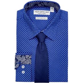 Nick Graham Men's Washington Square Grid Tie Set