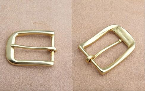 HTLEATHER 2 Pcs Solid Brass Single Prong Square Belt Buckle, Solid Brass Belt Buckle for Men Women, 6 Pcs Screw Belt Brass Solid, DIY Leather Craft (35mm/1.4in), Yellow, 35mm T9 in Saudi Arabia