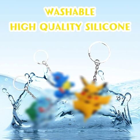 20Pcs Cartoon Keychain,Cute Anime Silicone Key Chain Keyring Key Purse Backpack School Bag Crossbody Handbag Charms, Mini Pendant Set Birthday Gift Fans Party Prizes Supplies in Saudi Arabia