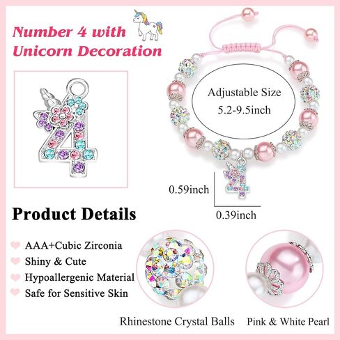 UPROMI Gifts for 6-12 Year Old Girl Unicorn Bracelet, Christmas Birthday Gifts for Daughter/Granddaughter/Niece in Saudi Arabia