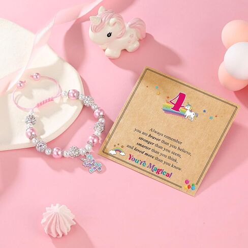 UPROMI Gifts for 6-12 Year Old Girl Unicorn Bracelet, Christmas Birthday Gifts for Daughter/Granddaughter/Niece in Saudi Arabia