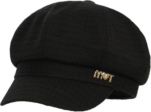 قبعات موزع الصحف النسائية كابي غاتسبي قبعة بيريه قبعات بيجوي للنساء أزياء السيدات قبعة موزع الصحف باللون الأسود in Kuwait