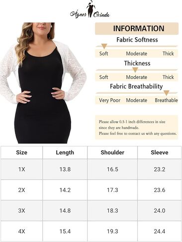 Agnes Orinda Plus Size Bolero Shrugs for Women Elegant Open Front Sheer 2024 Summer Crop Lace Floral Cardigans in Saudi Arabia