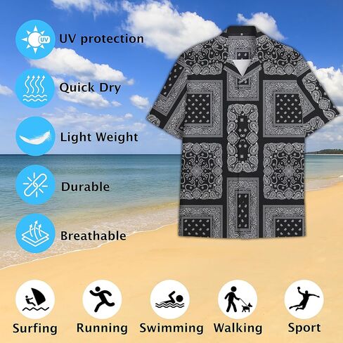 BEFOYI Funny Hawaiian Shirt for Men Women,Mens Hawaiian Short-Sleeve Casual Relaxed-Fit Button-Down Holiday Summer Beach in Saudi Arabia