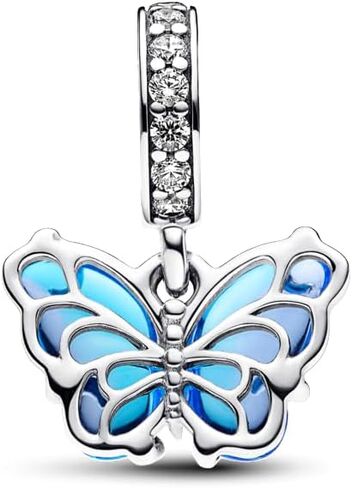 Pandora Butterfly sterling silver dangle with blue murano glass, With Gift Box in Saudi Arabia