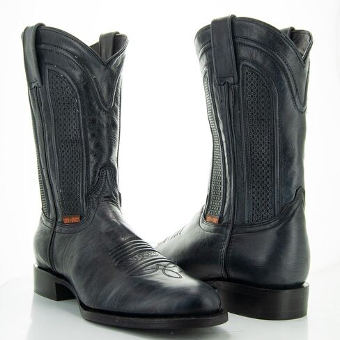 أحذية Soto Boots للرجال من الجلد بمقدمة مستديرة أحذية رعاة البقر H50046 in Saudi Arabia