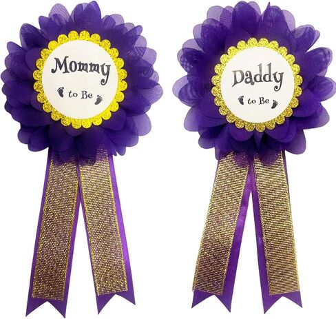MaternitMaternity Sash Mommy to Be & Daddy to Be مجموعة دبابيس على شكل زهرة وحزام للبطن لدعائم صور الحمل وإظهار الجنس وديكورات هدايا استحمام الطفل، أزرق سماوي in Kuwait