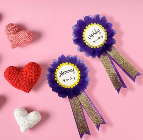 MaternitMaternity Sash Mommy to Be & Daddy to Be مجموعة دبابيس على شكل زهرة وحزام للبطن لدعائم صور الحمل وإظهار الجنس وديكورات هدايا استحمام الطفل، أزرق سماوي in Kuwait