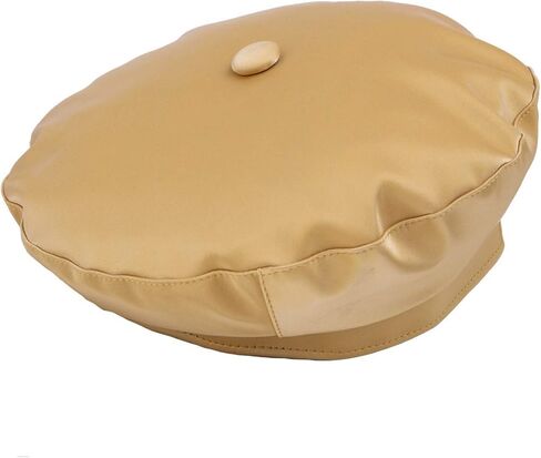 قبعة مونسيكس من جلد البولي يوريثان للنساء، قبعة صغيرة عسكرية اللون قابلة للتعديل in Kuwait