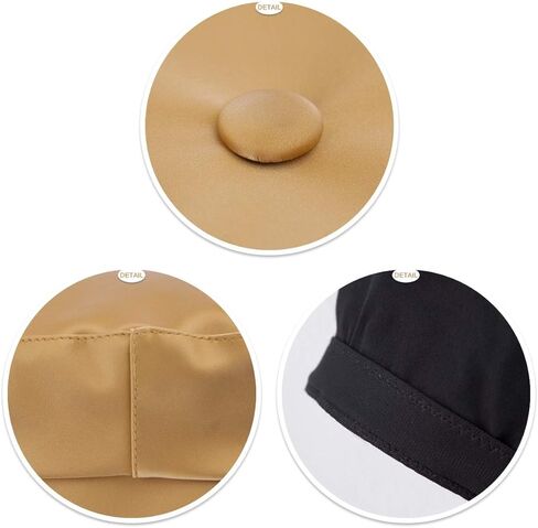 قبعة مونسيكس من جلد البولي يوريثان للنساء، قبعة صغيرة عسكرية اللون قابلة للتعديل in Kuwait