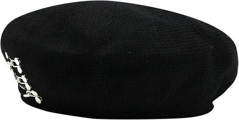 Women Lace Lightweight Beret Floral Hollow Out Hat Breathable French Beret Beanie Hat Cap for Spring Summer in Saudi Arabia