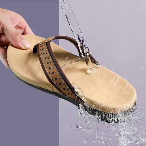 MEGNYA Womens Orthopedic Sandals with Arch Support, Summer Plantar Fasciitis Flip Flops for Flat Feet, Comfortable Cushioned Foam Slippers for Outdoor Beach in Kuwait