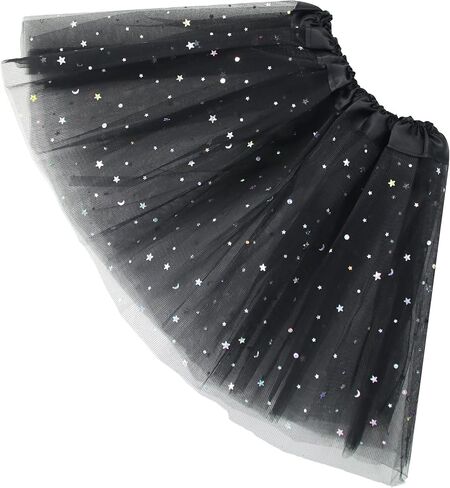 Sequin Tutu for Toddler Girls,2-Layer Tulle Princess Dress Up Dance Ballet Tutu Skirts for Birthdays Party in Kuwait