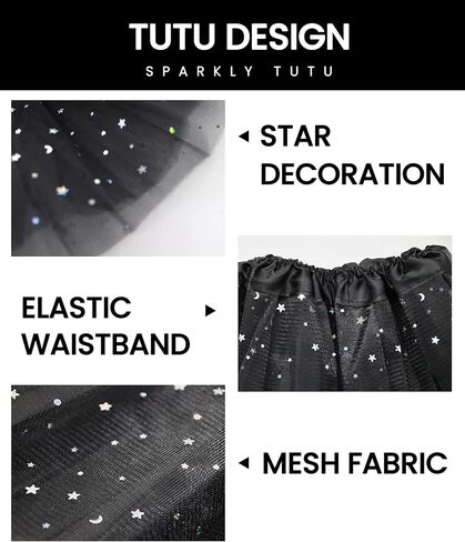 Sequin Tutu for Toddler Girls,2-Layer Tulle Princess Dress Up Dance Ballet Tutu Skirts for Birthdays Party in Kuwait