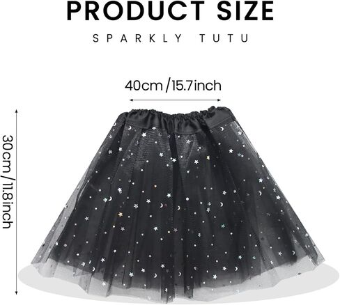 Sequin Tutu for Toddler Girls,2-Layer Tulle Princess Dress Up Dance Ballet Tutu Skirts for Birthdays Party in Kuwait