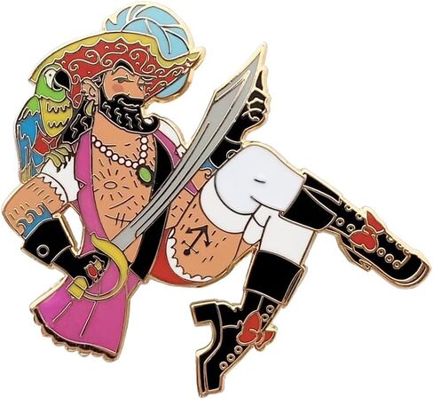 Pinsanity Pirate Pin Up Boy دبوس طية صدر السترة من المينا in Saudi Arabia