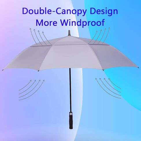 4 Packs 62 Inches Golf Umbrella Automatic Open Windproof Waterproof Large Rain Stick Umbrellas for Men Women in Kuwait