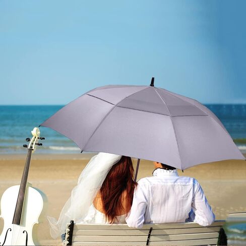 4 Packs 62 Inches Golf Umbrella Automatic Open Windproof Waterproof Large Rain Stick Umbrellas for Men Women in Kuwait