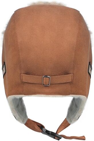 Plush Trapper Hat Warm Faux Fur Russian Ushanka Hat Windproof Trooper Hat with Earflap for Hunting Outdoors in Saudi Arabia