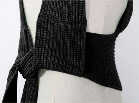 Sweater Vest for Women Sleeveless Crop Knitwear Casual Strappy Backless Tank Top Streetwear in Saudi Arabia