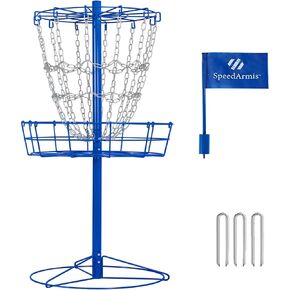 أهداف سلة الجولف القرصية - سلال الجولف الفريسبي المحمولة مع 12 سلسلة فولاذية مزدوجة شديدة التحمل، سلة جولف قرصية احترافية in Kuwait