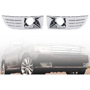 LAFORMO Pair(2) Fog Light Trim Set Left And Right Chrome Compatible With 2009 2010 2011 2012 F-ord Flex 3.5L V6,Replacement For 8A8Z17E810B, FO2599105, 8A8Z17E811B, FO2598105