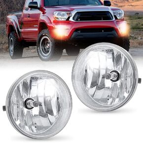 Driving Fog Lights Lamps Assembly Kit for 2005-2011 Toyota Tacoma 2007-2012 Tundra 2004-2006 Solara Fog Light Replacement with H10 12V 42W Bulbs Switch and Wiring Kit
