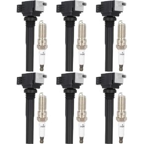 ECCPP UF826 6 ignition coils with 6 iridium Spark Plugs for ford Expedition 2018-2020 for F-150 2017-2011 GT 2017-2020 Navigator 2018-2020 V6 3.5L HL3Z-12029-A E1326 UF826