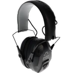 Walker's Cloak Dual Mic Sound-Enhancing 23-25dB Noise Reduction Rating Hunting Gun Range Hearing Protection Electronic Muffs, Black, One Size