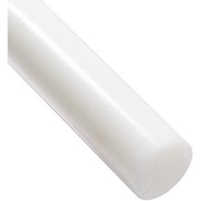 HDPE High Density Polyethylene Round Rod, Translucent White 20mm Diameter x 300mm Long Grade A PE 500