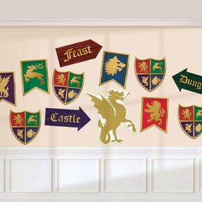 Amscan International Amscan 190707 Decoration Card Cut-Outs 12 Pack Medieval