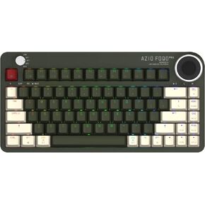 Azio Foqo Pro Wireless BT5/USB PC & Mac Hot-Swappable Keyboard, Olive Green Dark